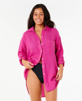 Rip Curl | Premium Linen Long Sleeve Button Through Shirt