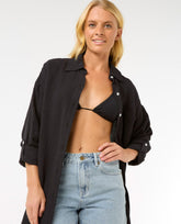 Rip Curl | Premium Linen Long Sleeve Button Through Shirt