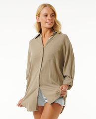 Rip Curl | Premium Linen Long Sleeve Button Through Shirt