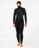 Rip Curl | Women's Dawn Patrol 5/4 Hooded Chest Zip Fullsuit Wetsuit