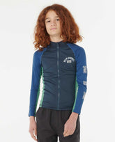 Rip Curl | Tropic Daze UPF Long Sleeve Zip Through Rash Guard - Boys (8-16 years)