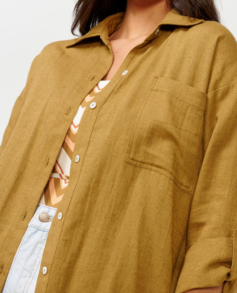 Rip Curl | Premium Linen Long Sleeve Button Through Shirt