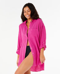 Rip Curl | Premium Linen Long Sleeve Button Through Shirt