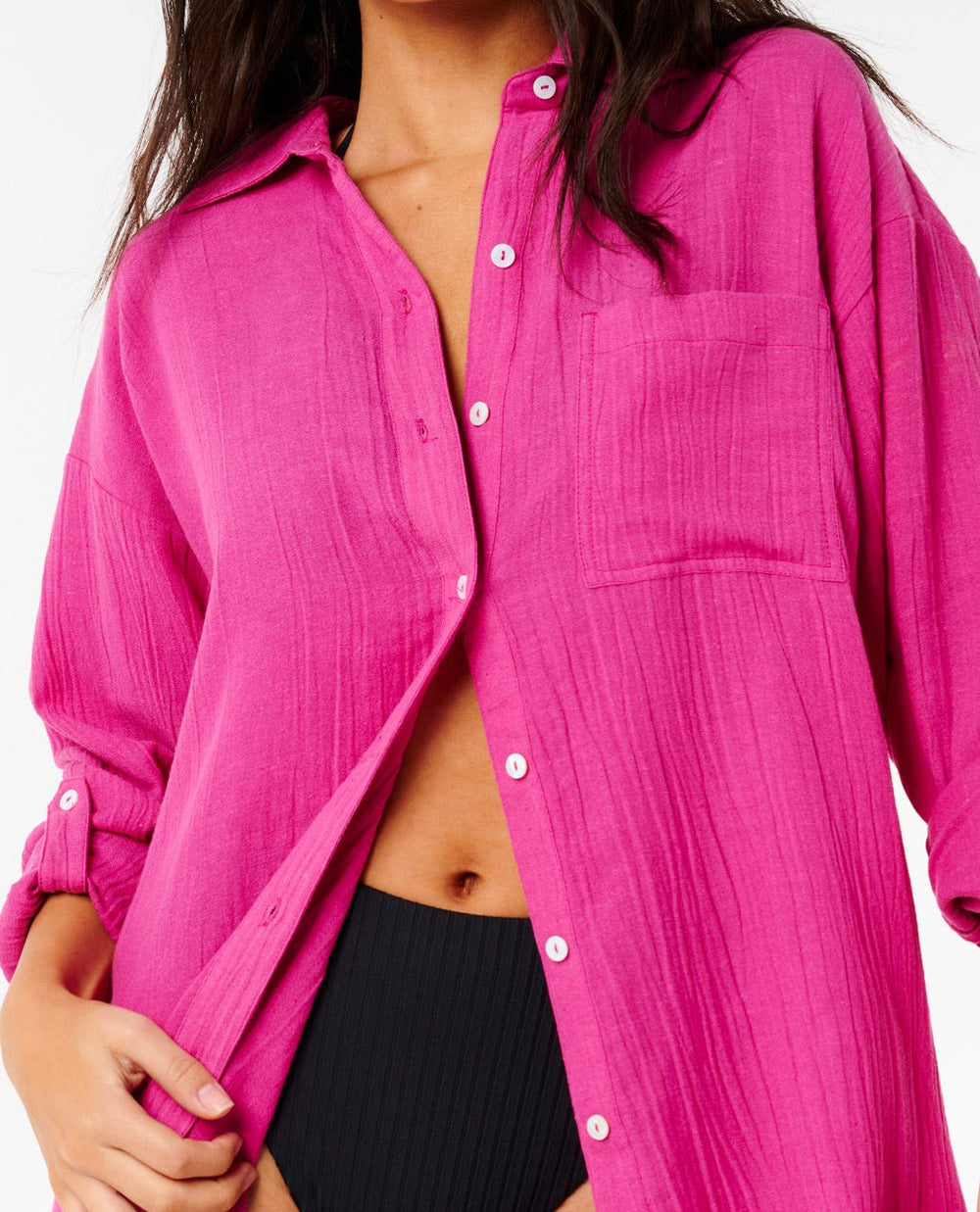 Rip Curl | Premium Linen Long Sleeve Button Through Shirt