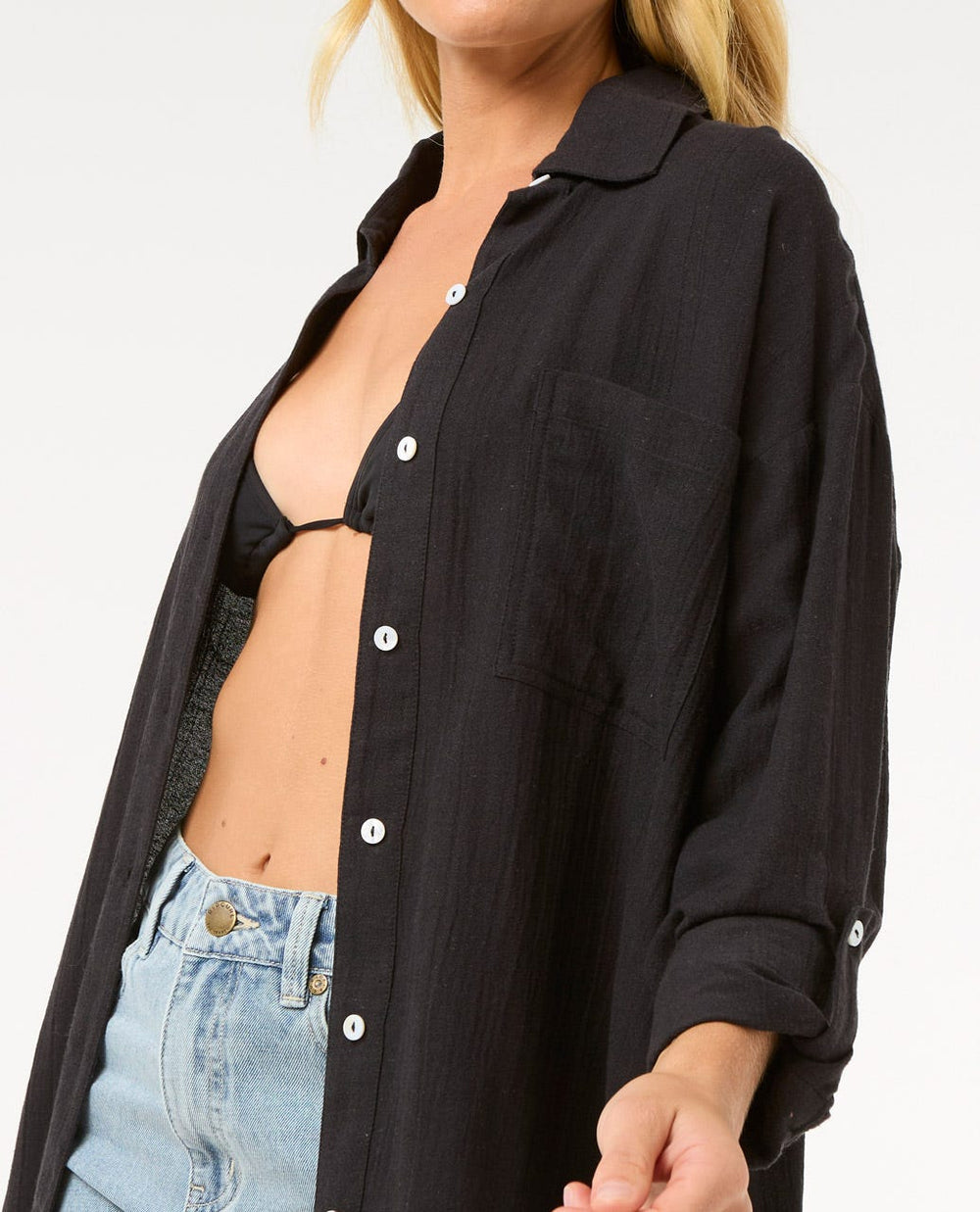 Rip Curl | Premium Linen Long Sleeve Button Through Shirt