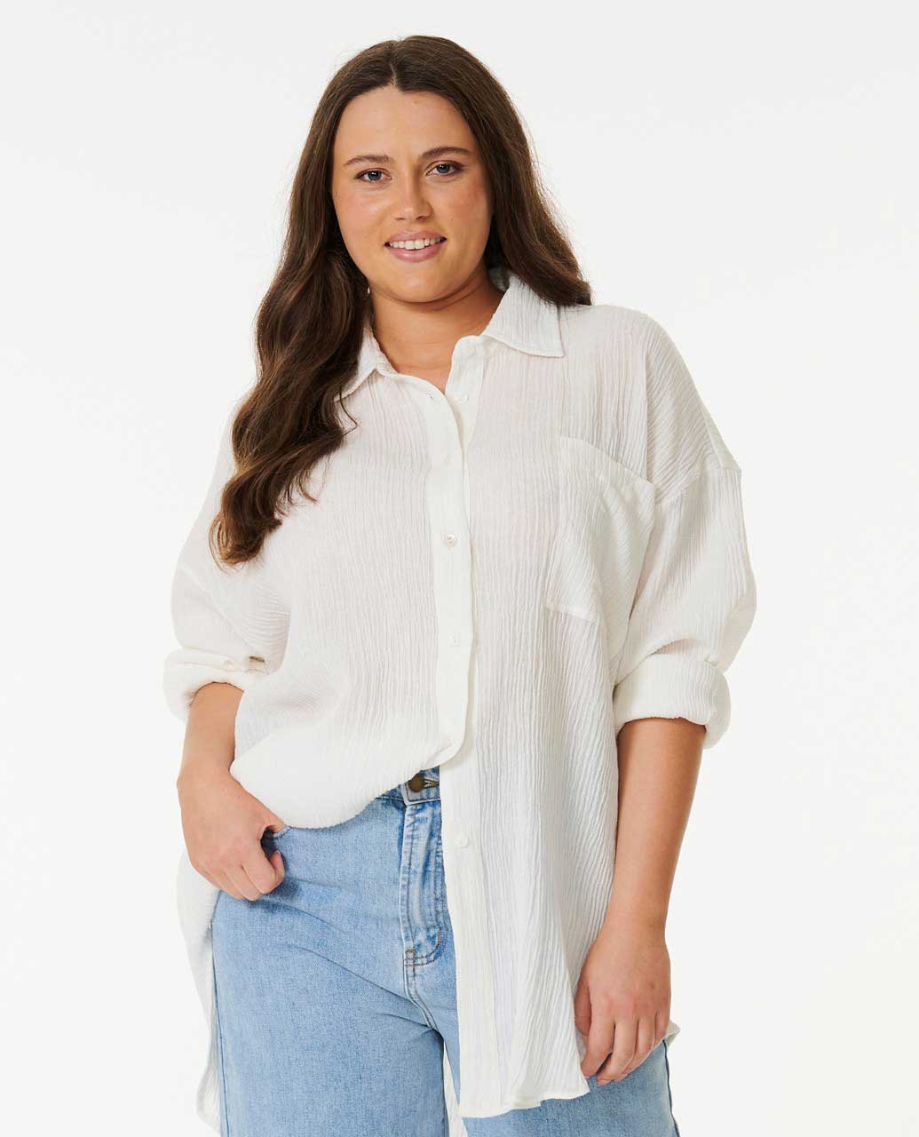 Rip Curl | Premium Linen Long Sleeve Button Through Shirt