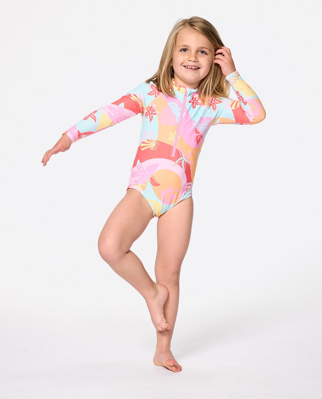 Rip Curl | Island Days Long Sleeve Surf Suit Swimsuit - Girls (1-8 years)