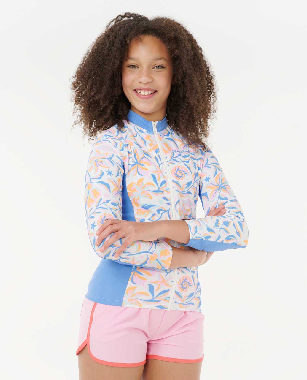 Rip Curl | Sunset Sky Zip Through Rash Guard - Girls (8-16 years)